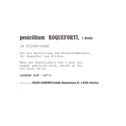 Cultură pentru fabricarea brânzeturilor cu mucegai albastru (Penicillium Roqueforti) 