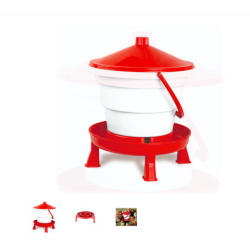 Găleată de adăpat pentru păsări de curte, cu suport, 15 l - GAUN 12043