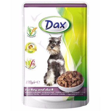 Dax Dog hrană pentru curcan și rață, plic 100 g