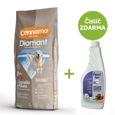 Granule pentru câini Diamant Dog Adult Lamb 15 kg + DETERGENT GRATUIT