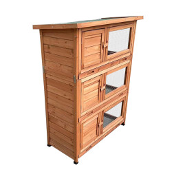 Cușcă de iepuri din lemn NICE, 915 × 450 × 1160 mm, second-hand 