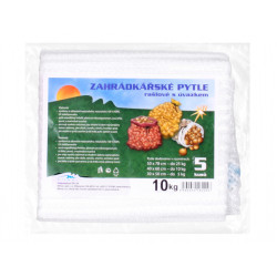 Geantă Raschel cu legături, capacitate 10 kg, albă, 40x62 cm, 5 bucăți