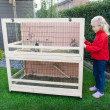 Cușcă din lemn pentru iepuri PALLMA INDOOR, 1150x600x1180 mm