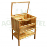 Cușcă din lemn pentru hamsteri H3, 60 x 40 x 80 cm