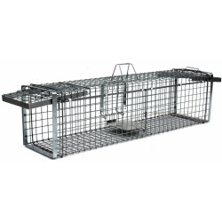 Capcană profesională pentru vulpi, jderi, vidre și pisici CAPCANĂ H118x34x34V2