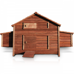 Adăpost din lemn și coteț pentru găini MOSKVA, 1880x1130x870 mm