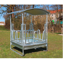 Hrănitor pătrat pentru bovine și cai 1,5 × 1,5 × 2,4 m