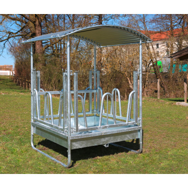 Hrănitor pătrat pentru bovine și cai 1,5 × 1,5 × 2,4 m