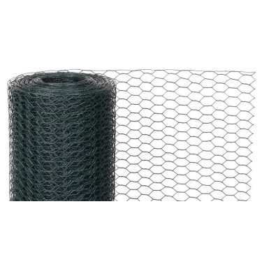Plasă hexagonală din PVC 1000/16/0,9 mm, 25 m, verde, hexagonală, grădină, reproducere