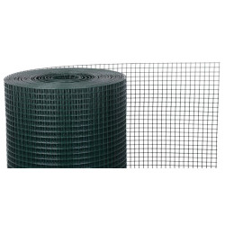 Plasă PVC 1000/25x25/2,5 mm, 25 m, verde, pătrată, grădină, reproducere
