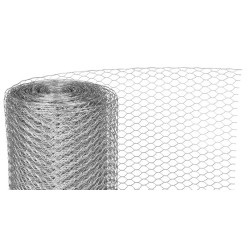 Plasă HEX ZN 1000/20/0.7 mm, 5 m, hexagonală, grădină, reproducere