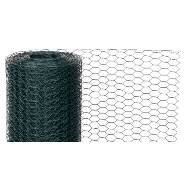 Plasă hexagonală din PVC 500/13/0,9 mm, 5 m, verde, hexagonală, grădină, reproducere