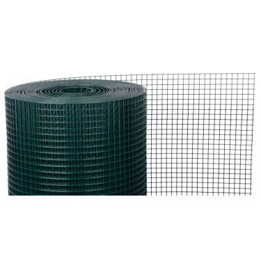 Plasă PVC 500/19x19/1,45 mm, 5 m, verde, pătrată, grădină, reproducere
