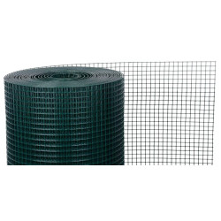 Plasă PVC 1000/19x19/1.45 mm, 10 m, verde, pătrată, grădină, reproducere
