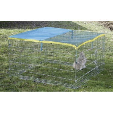 Cușcă pentru iepuri, porcușori de Guineea și alte rozătoare, 115 x 115 x 65 cm, cu prelată