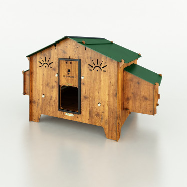 Coș de găini pentru găini POLLY CHALET 4XL - fără bondari, 195×120×110 cm