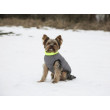 Vesta pentru câine Charmonix matlasată reversibilă, gri/galben-neon