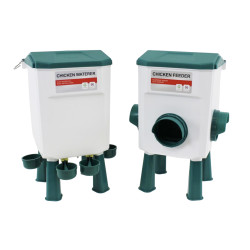 Set hrănitor automat 7,5 kg + adăpător 11,5 l 