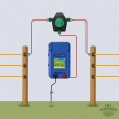 Comutator din plastic pentru gard electric