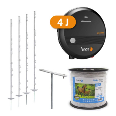 Set gard electric pentru protecție împotriva cerbilor lopătari, căprioarelor, animalelor de pădure - alimentare de la rețea - bandă 200 m