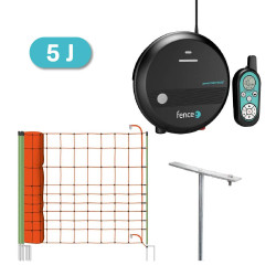 Set gard electric cu plasă - protecție împotriva lupului, râsului - sursă DUO RF cu telecomandă - plasă 50 m