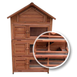 Cușcă din lemn pentru iepuri FLORENCIE, 915x450x1160 mm