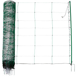 Plasă TitanNet pentru oi, 50 m × 108 cm, vârf dublu, alb-verde, AKO 