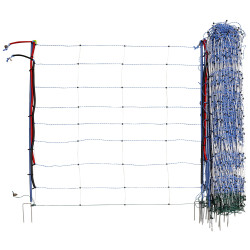 TitanNet Premium Vario, 50 m, alb-albastru, 122 cm, țăruș dublu