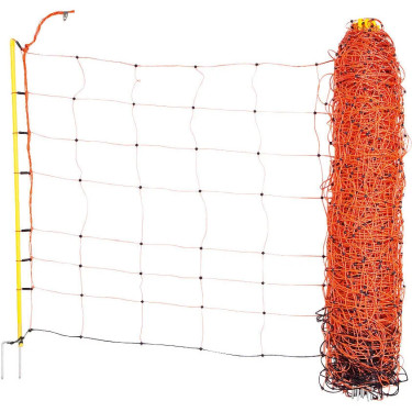 Plasă pentru oi, 50 m, portocalie, înălțime 108 cm, țăruș dublu