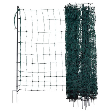 Plasă electrică pentru păsări de curte AKO PoultryNet Premium 25 m, 106 cm, verde, țăruș dublu