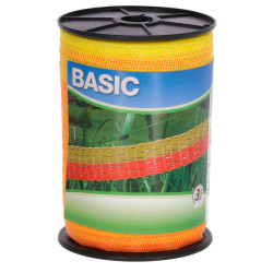 Bandă pentru gard electric BASIC 20 mm, 200 m, galben/portocaliu
