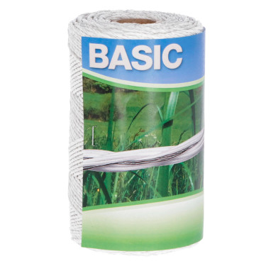 Fir pentru gard electric BASIC 250 m, 3 x 0,16 mm Niro, alb