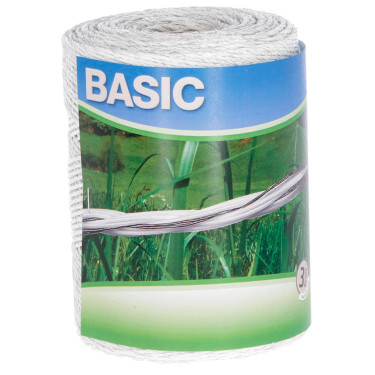 Fir pentru gard electric BASIC 500 m, 3 x 0,16 mm Niro, alb