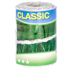Fir pentru gard electric Classic (polywire) 250 m, alb, 6 × 0,20 Niro