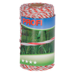 Sfoară pentru gard electric PROFI 200 m alb/roșu
