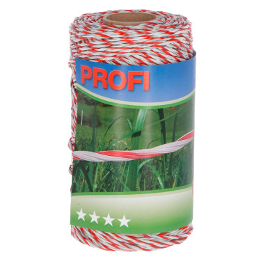 Sfoară pentru gard electric PROFI 200 m alb/roșu