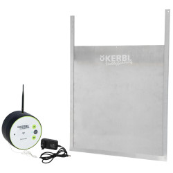 Ușă automată pentru coteț pentru găini Kerbl Duo Smart incl. ușă glisantă L, 430 x 400 mm