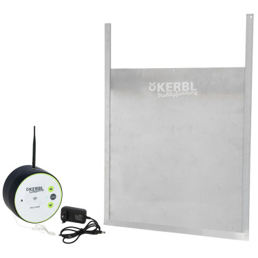 Ușă automată pentru coteț pentru găini Kerbl Duo Smart incl. ușă glisantă L, 430 x 400 mm
