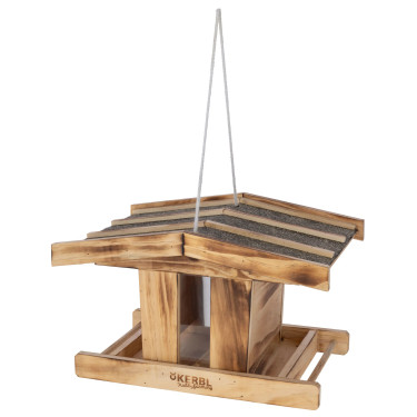 Hrănitoare pentru păsări Kerbl Großer Arber, lemn/sticlă acrilică, 37,2 x 29 x 23 cm