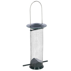 Hrănitoare pentru păsări Kerbl Basic, plastic/metal, 13,5 x 13,5 x 25 cm