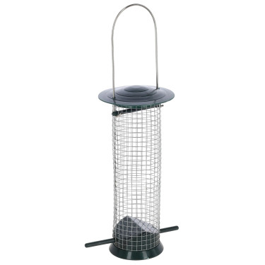 Hrănitoare pentru păsări Kerbl Basic, plastic/metal, 13,5 x 13,5 x 25 cm