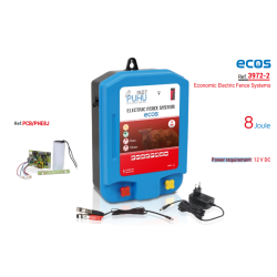 Sursă de alimentare PUHU duo pentru gard electric 8J cu adaptor de 12V