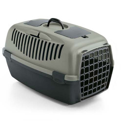 Cușcă de transport Gulliver 1 cu ușă din plastic, Green Line, 48 × 32 × 31 cm