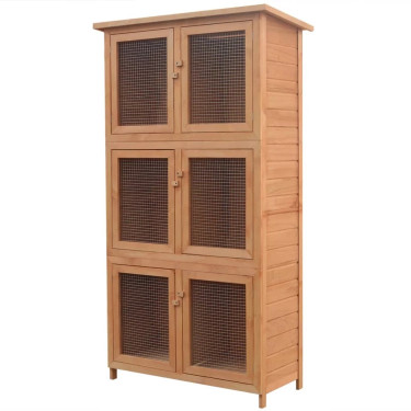 Cușcă din lemn pentru iepuri VERONA pentru 6 iepuri, 1020x480x1800 mm
