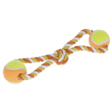 Jucărie de tras pentru câini – mingi de tenis pe frânghie