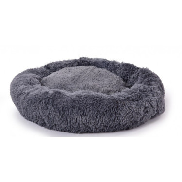 Culcuș Kerbl Fluffy pentru pui de câine și câini mici, plușat, gri
