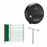 Set gard electric cu plasă mobilă pentru iepuri, câini, pisici - sursă de alimentare - 50 m plasă