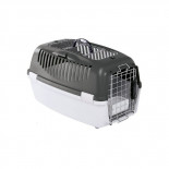 Transportator pentru câini și pisici Gulliver 3 DELUXE Top Free, 61x40x38cm, gri  