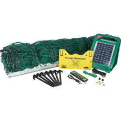 Gard electric complet cu panou solar, 106 cm, 2 țepi, 50 m, verde