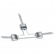 Litzclip® conector pentru cordelină - formă T - 3 mm - 5 buc